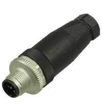 CONECTOR ARMABLE MACHO M12x5