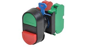 BOTONERA START-STOP 22MM; VERDE/ROJO; 1 NO + 1 NC;