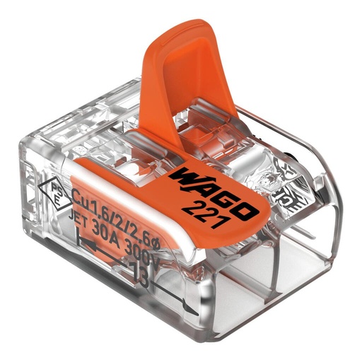 [WAGO00721] CONECTOR 221 6mm2 2P