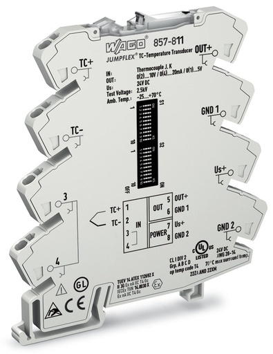 [WAGO00813] CONVERTIDOR PROGRAMABLE DE TERMOCUPLA A 0-10V/4-20MA